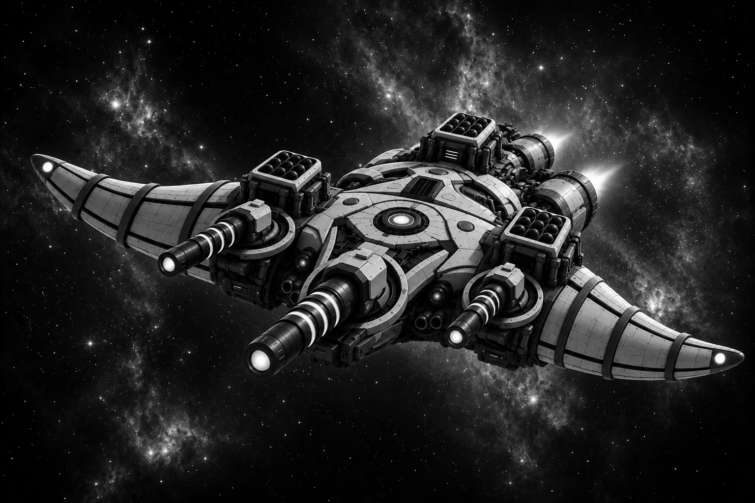 A Tavr-class ship in deep space
